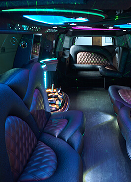 flat-screen tv's on limo